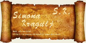 Simona Kragulj vizit kartica